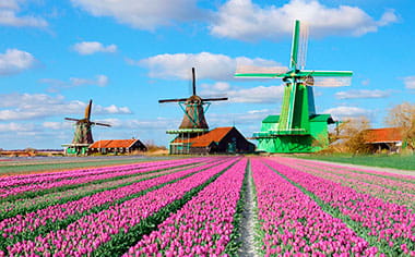 The windmills of Zaanse Schans, Netherlands